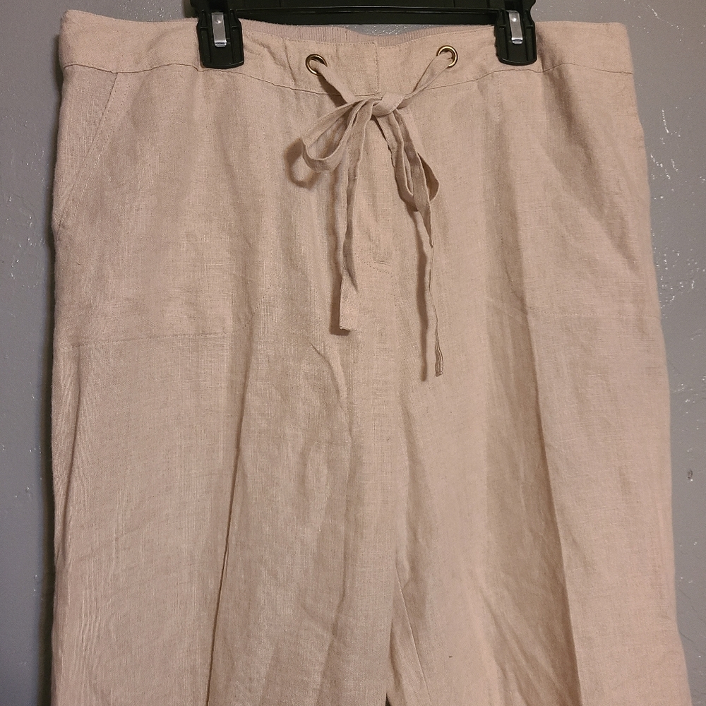 Linen Charter Club Pant Shop Classic Fit Slacks Pants Size 10 Tan Neutral